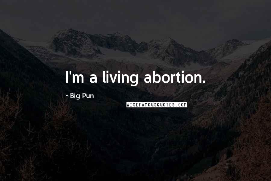 Big Pun Quotes: I'm a living abortion.