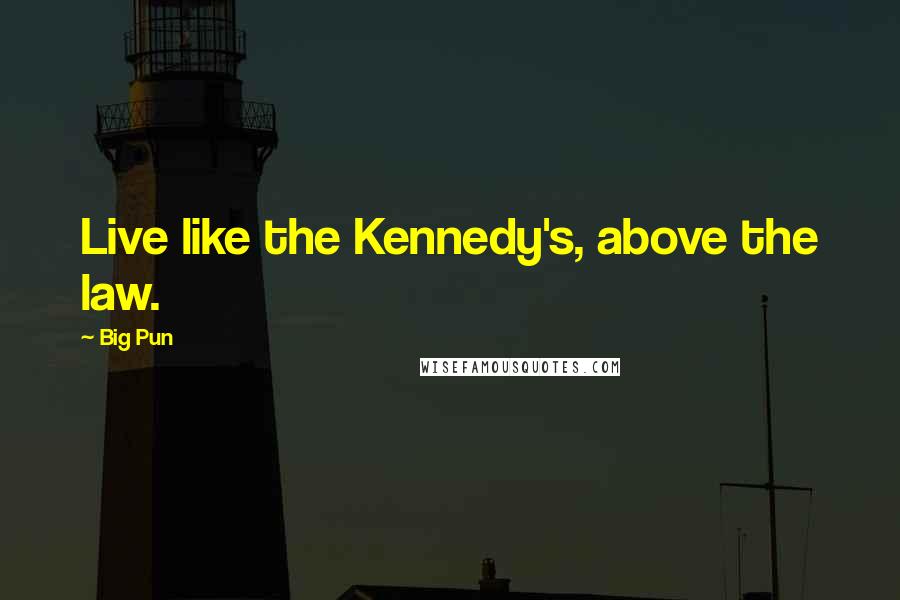 Big Pun Quotes: Live like the Kennedy's, above the law.