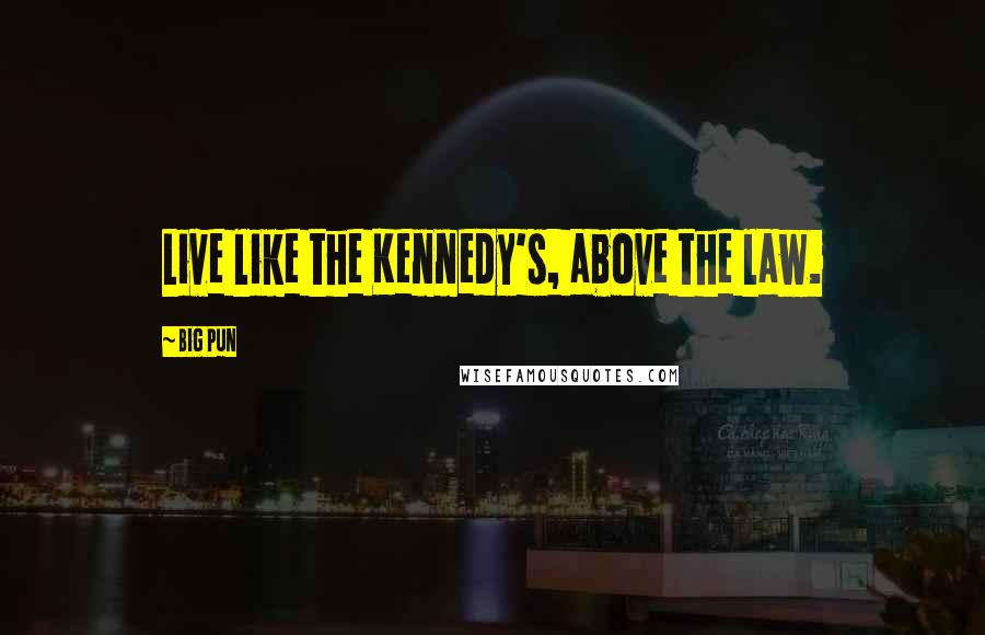 Big Pun Quotes: Live like the Kennedy's, above the law.