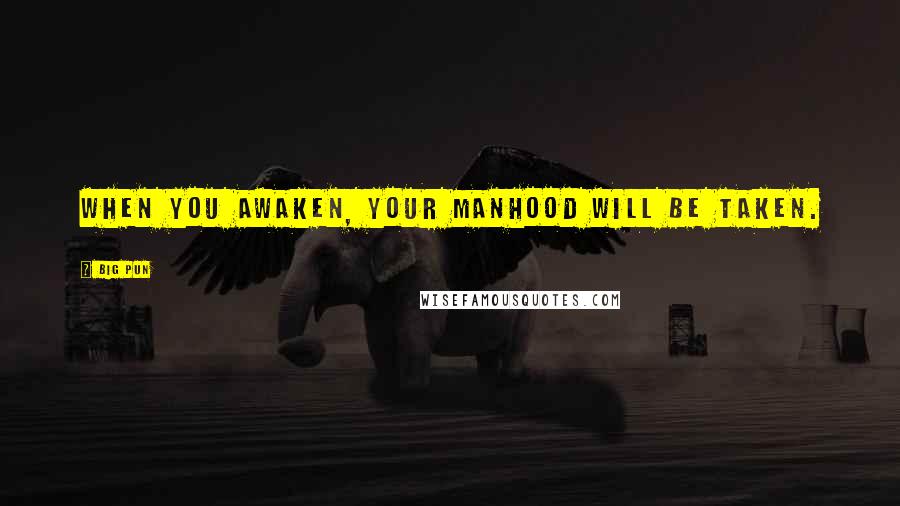 Big Pun Quotes: When you awaken, your manhood will be taken.