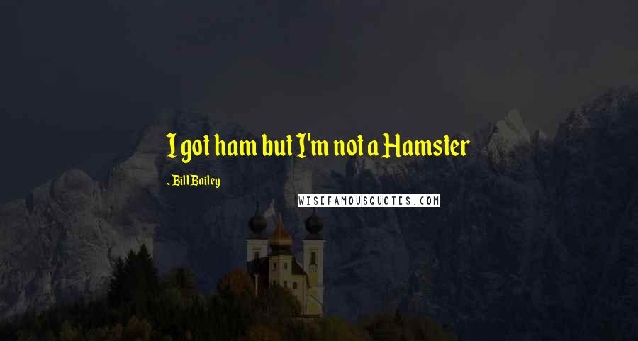 Bill Bailey Quotes: I got ham but I'm not a Hamster