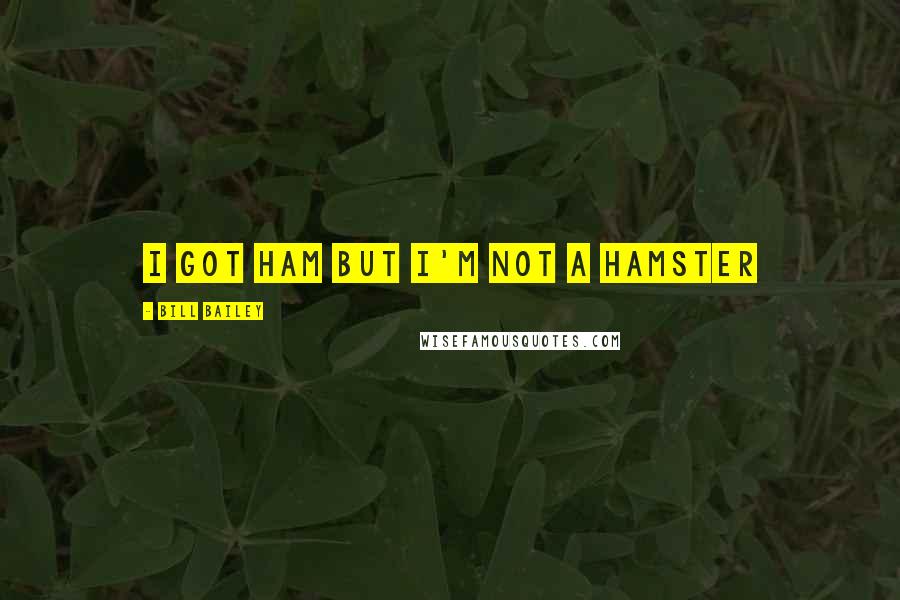Bill Bailey Quotes: I got ham but I'm not a Hamster