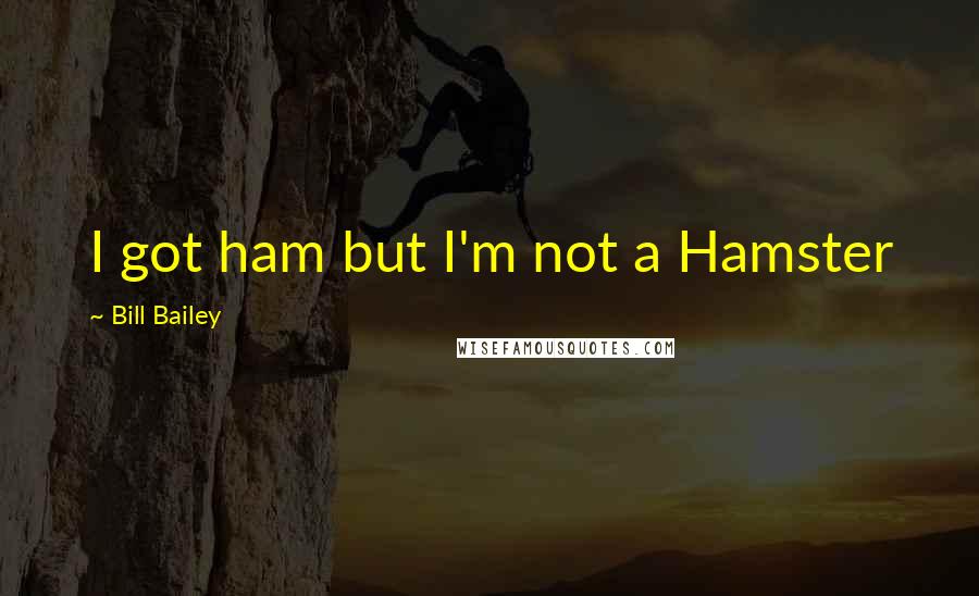 Bill Bailey Quotes: I got ham but I'm not a Hamster