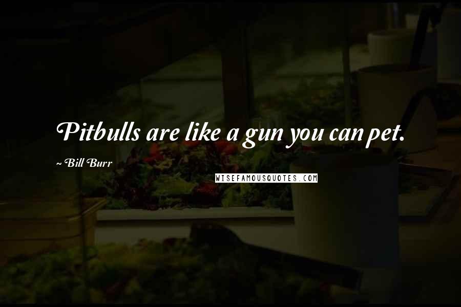 Bill Burr Quotes: Pitbulls are like a gun you can pet.