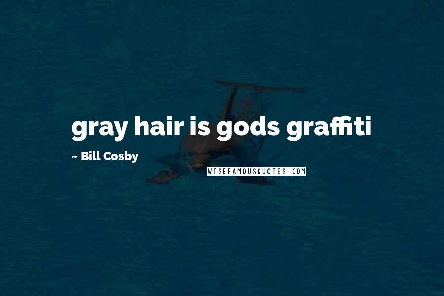 Bill Cosby Quotes: gray hair is gods graffiti