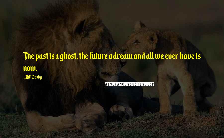 Bill Cosby Quotes: The past is a ghost, the future a dream and all we ever have is now.