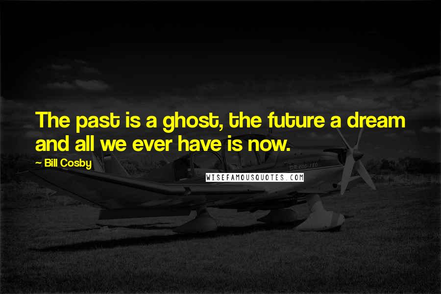 Bill Cosby Quotes: The past is a ghost, the future a dream and all we ever have is now.