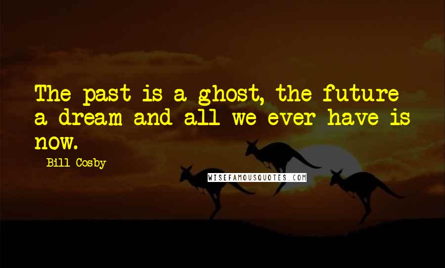 Bill Cosby Quotes: The past is a ghost, the future a dream and all we ever have is now.