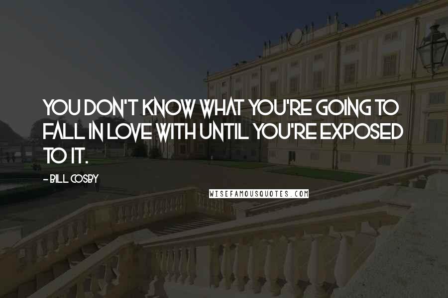 Bill Cosby Quotes: You don't know what you're going to fall in love with until you're exposed to it.