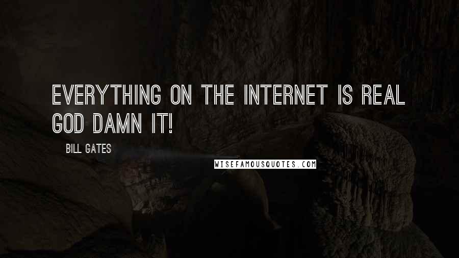 Bill Gates Quotes: Everything on the internet is real god damn it!