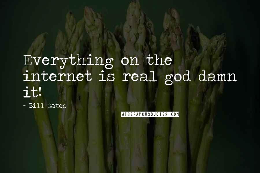 Bill Gates Quotes: Everything on the internet is real god damn it!
