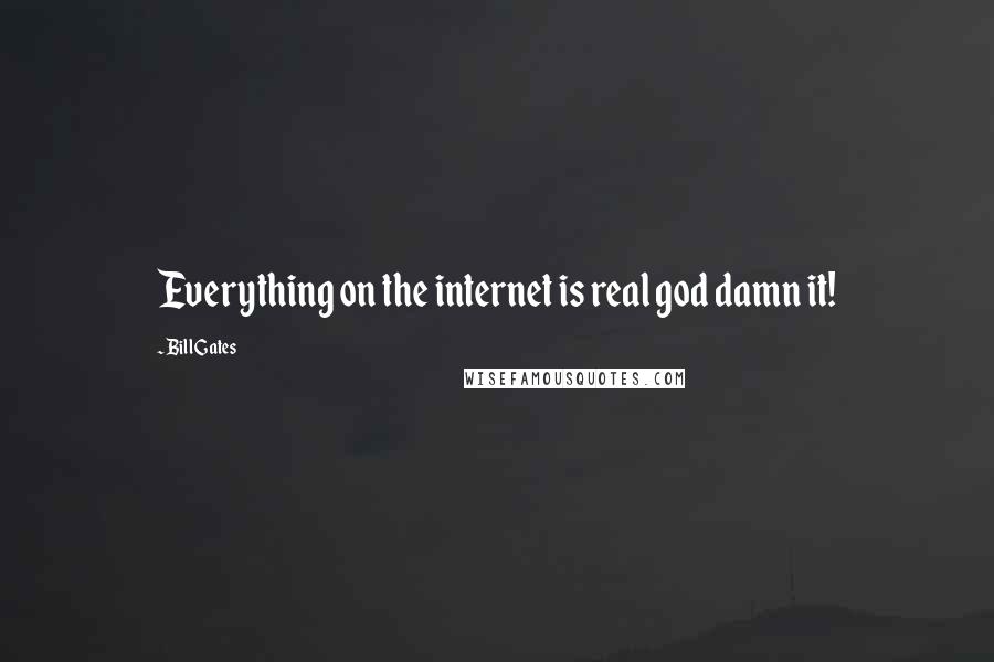 Bill Gates Quotes: Everything on the internet is real god damn it!