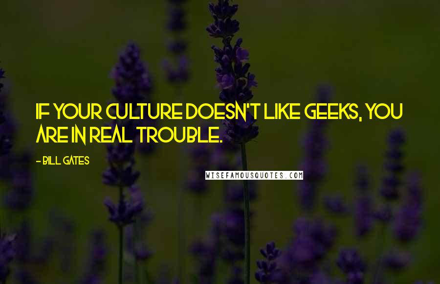 Bill Gates Quotes: If your culture doesn't like geeks, you are in real trouble.