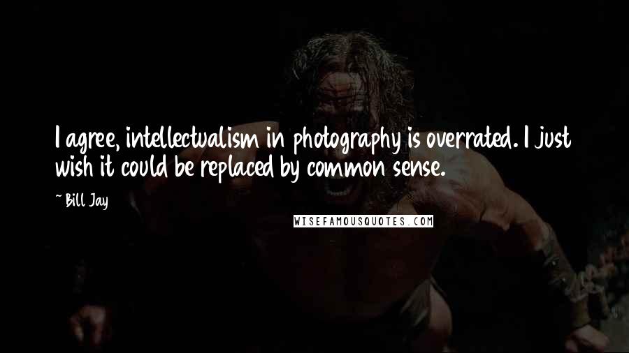 Bill Jay Quotes: I agree, intellectualism in photography is overrated. I just wish it could be replaced by common sense.