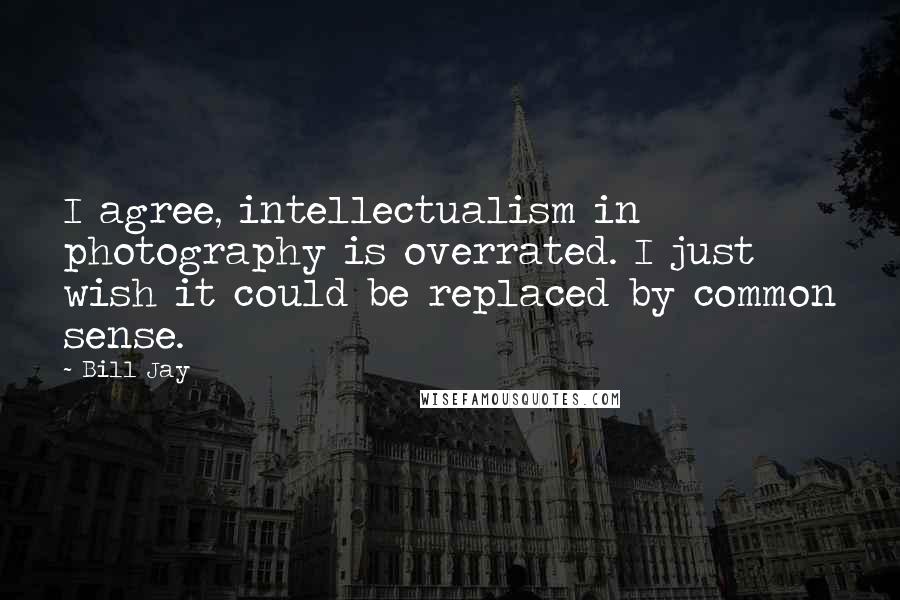 Bill Jay Quotes: I agree, intellectualism in photography is overrated. I just wish it could be replaced by common sense.