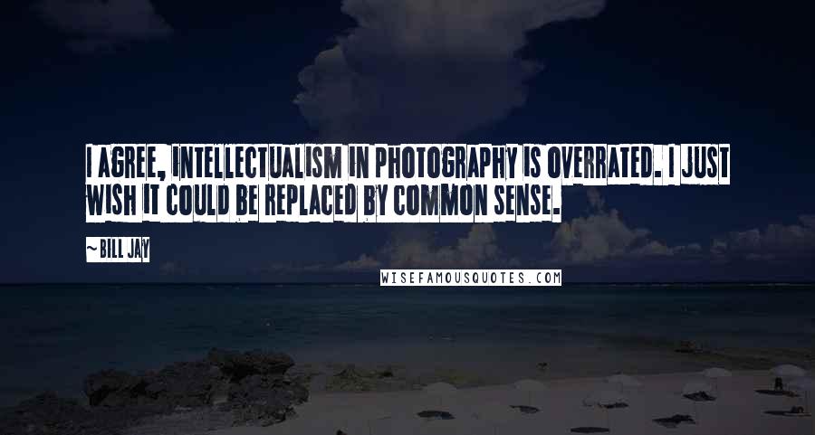 Bill Jay Quotes: I agree, intellectualism in photography is overrated. I just wish it could be replaced by common sense.