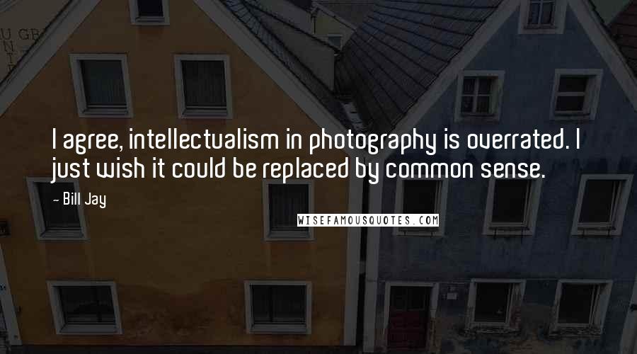Bill Jay Quotes: I agree, intellectualism in photography is overrated. I just wish it could be replaced by common sense.