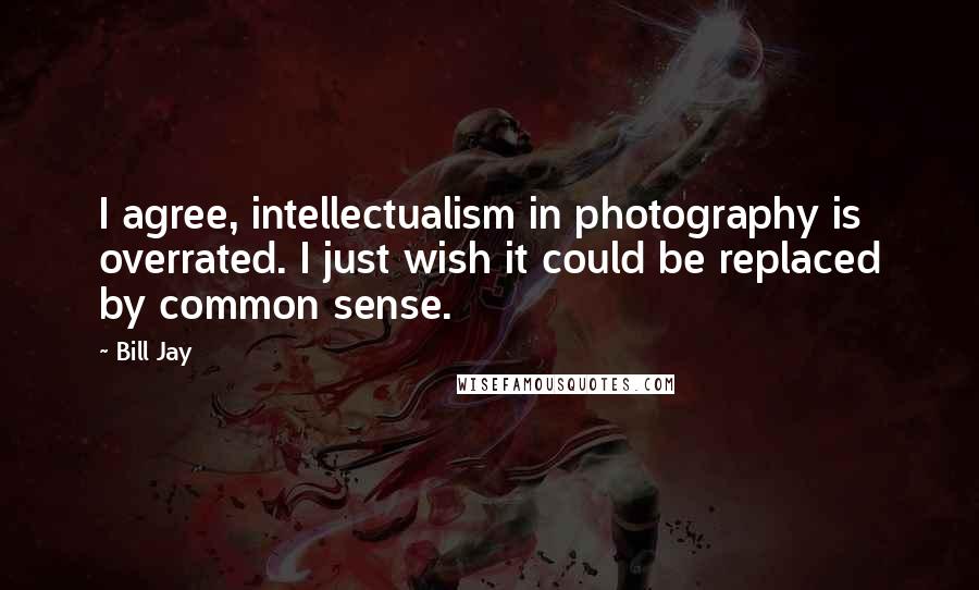Bill Jay Quotes: I agree, intellectualism in photography is overrated. I just wish it could be replaced by common sense.