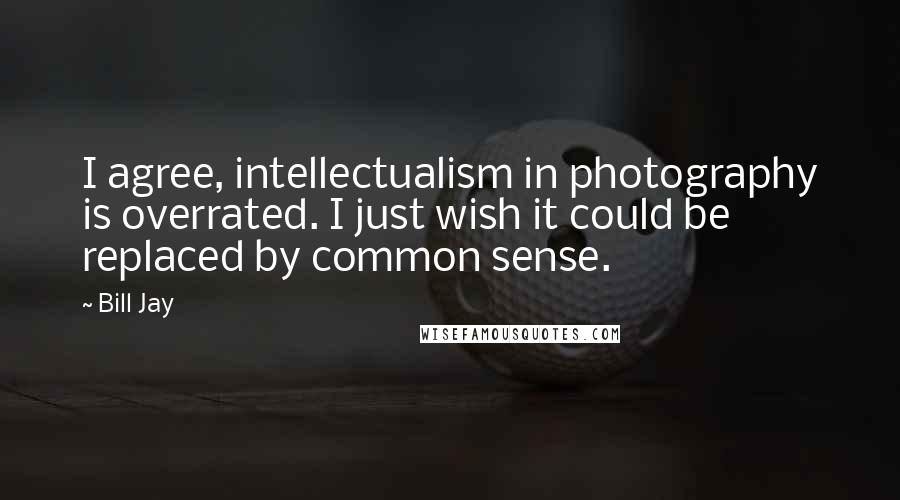 Bill Jay Quotes: I agree, intellectualism in photography is overrated. I just wish it could be replaced by common sense.