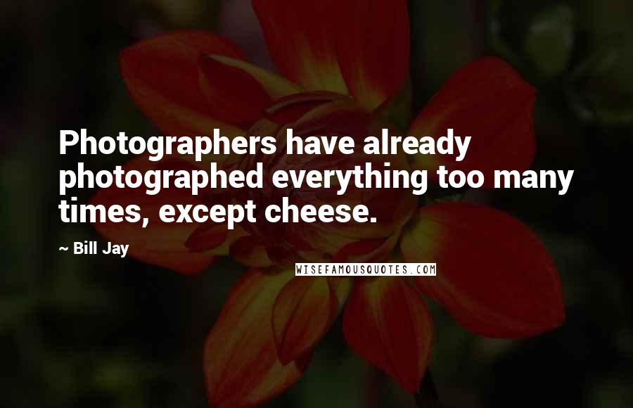 Bill Jay Quotes: Photographers have already photographed everything too many times, except cheese.