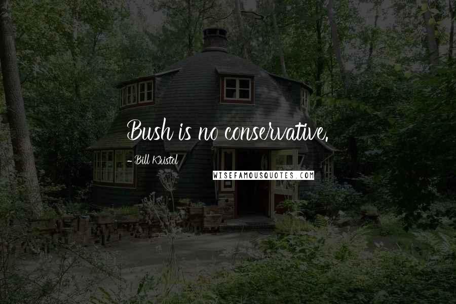 Bill Kristol Quotes: Bush is no conservative.