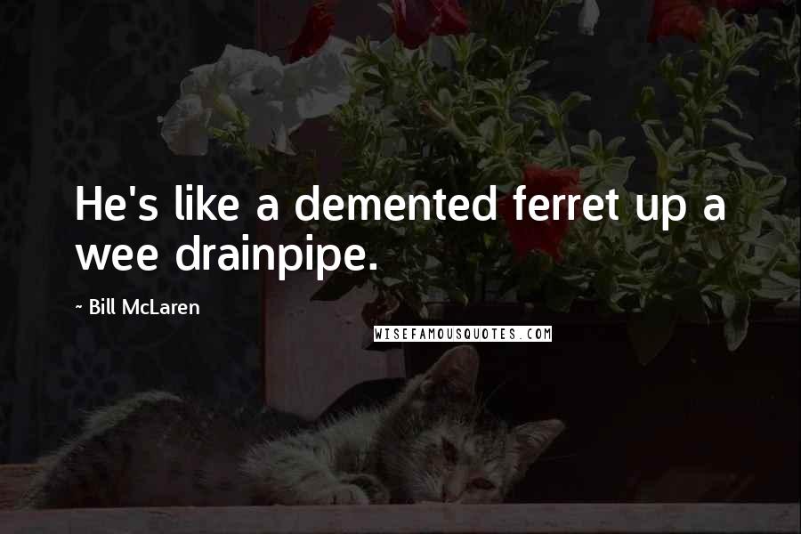 Bill McLaren Quotes: He's like a demented ferret up a wee drainpipe.