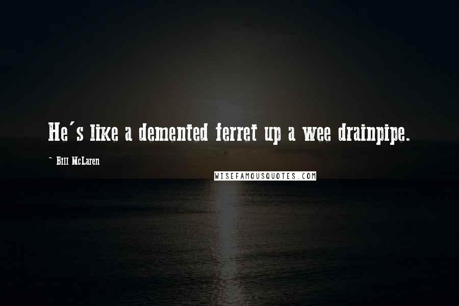 Bill McLaren Quotes: He's like a demented ferret up a wee drainpipe.