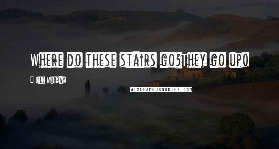 Bill Murray Quotes: Where do these stairs go?They go up!