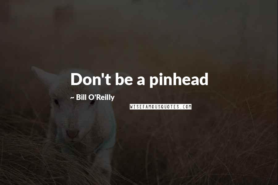 Bill O'Reilly Quotes: Don't be a pinhead