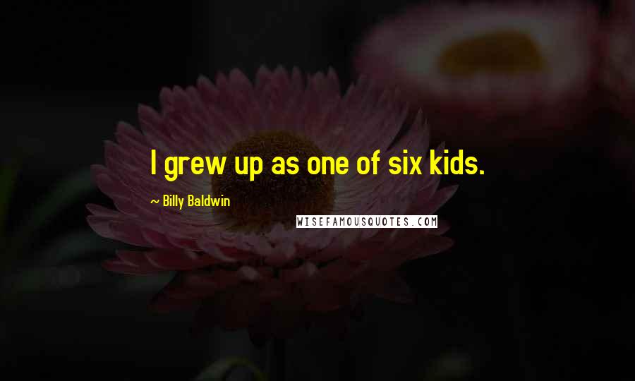 Billy Baldwin Quotes: I grew up as one of six kids.