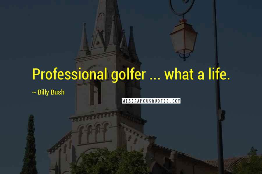 Billy Bush Quotes: Professional golfer ... what a life.