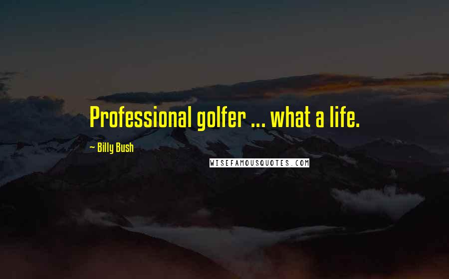 Billy Bush Quotes: Professional golfer ... what a life.