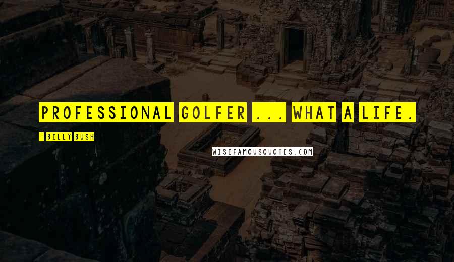 Billy Bush Quotes: Professional golfer ... what a life.
