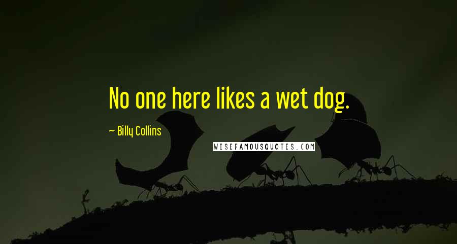 Billy Collins Quotes: No one here likes a wet dog.