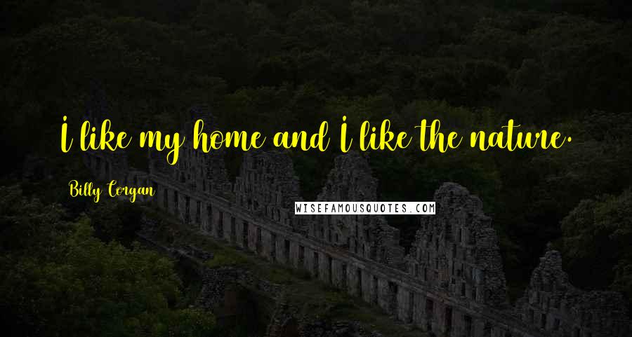 Billy Corgan Quotes: I like my home and I like the nature.