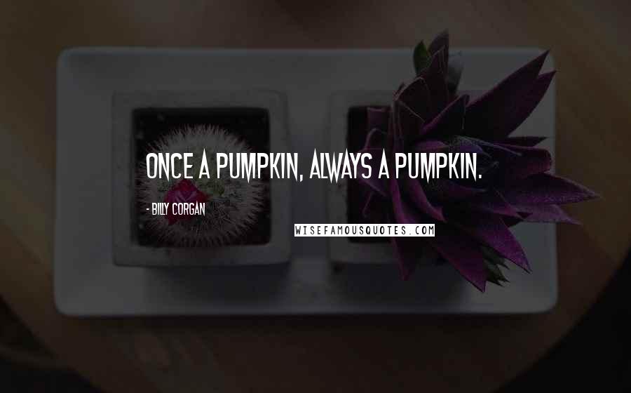 Billy Corgan Quotes: Once a pumpkin, Always a pumpkin.