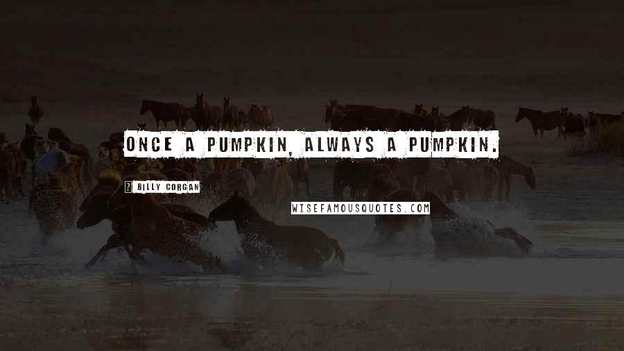 Billy Corgan Quotes: Once a pumpkin, Always a pumpkin.