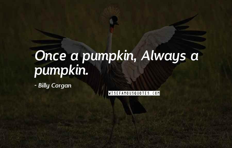 Billy Corgan Quotes: Once a pumpkin, Always a pumpkin.