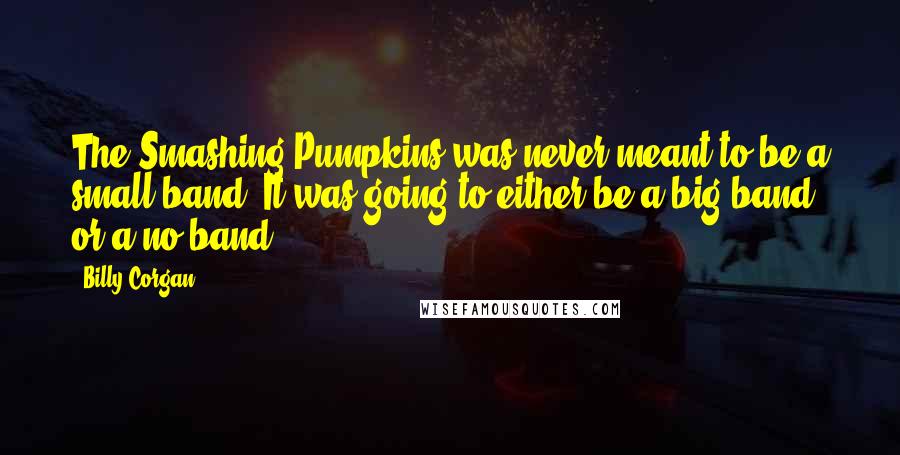 Billy Corgan Quotes: The Smashing Pumpkins was never meant to be a small band. It was going to either be a big band, or a no band.