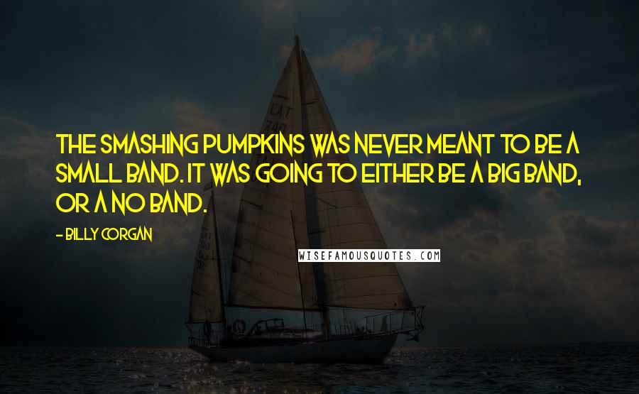 Billy Corgan Quotes: The Smashing Pumpkins was never meant to be a small band. It was going to either be a big band, or a no band.