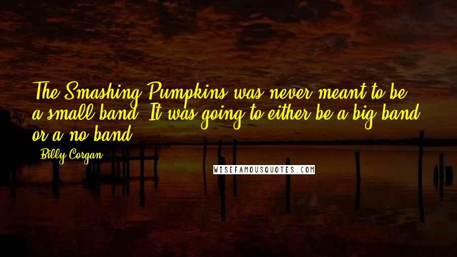 Billy Corgan Quotes: The Smashing Pumpkins was never meant to be a small band. It was going to either be a big band, or a no band.