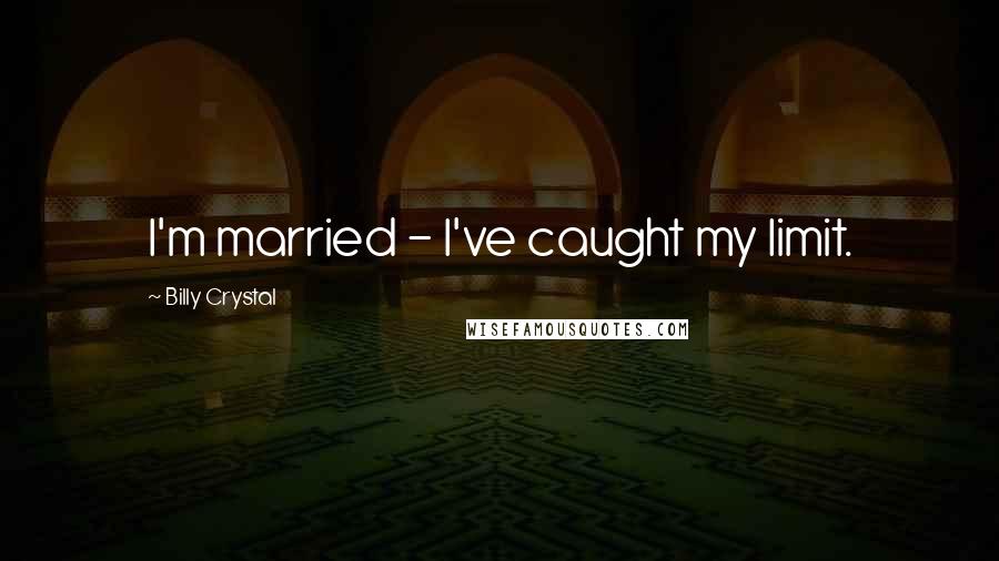 Billy Crystal Quotes: I'm married - I've caught my limit.