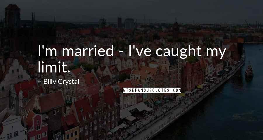 Billy Crystal Quotes: I'm married - I've caught my limit.