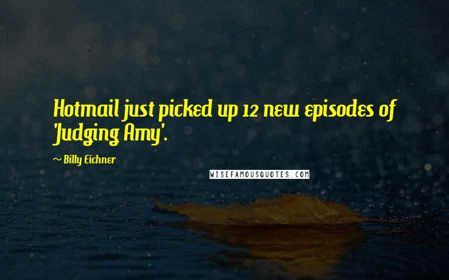 Billy Eichner Quotes: Hotmail just picked up 12 new episodes of 'Judging Amy'.