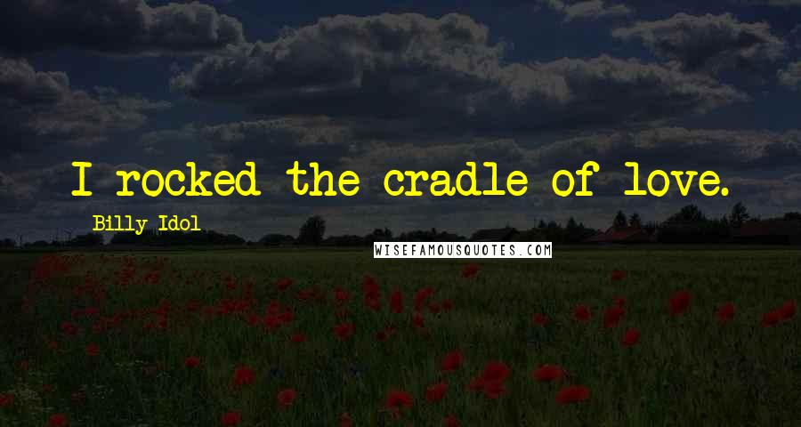 Billy Idol Quotes: I rocked the cradle of love.