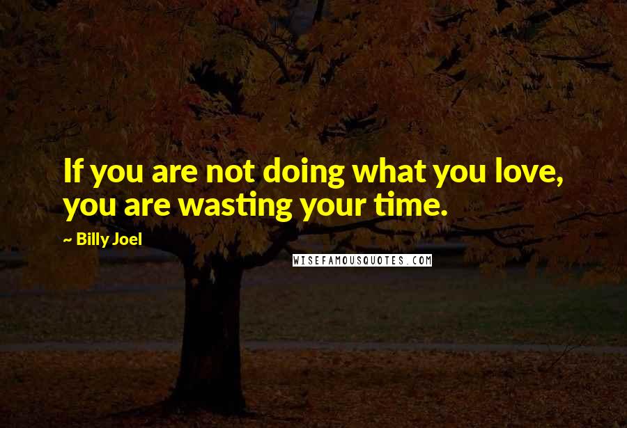 Billy Joel Quotes: If you are not doing what you love, you are wasting your time.