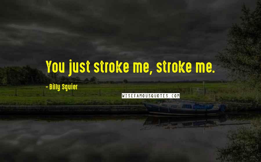 Billy Squier Quotes: You just stroke me, stroke me.