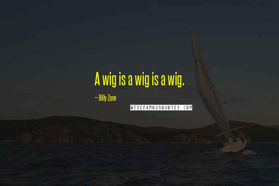 Billy Zane Quotes: A wig is a wig is a wig.