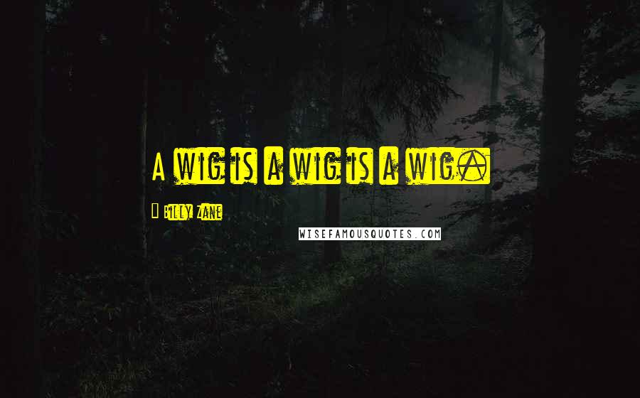 Billy Zane Quotes: A wig is a wig is a wig.