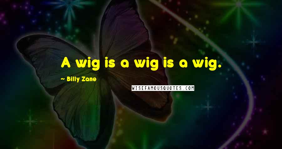 Billy Zane Quotes: A wig is a wig is a wig.